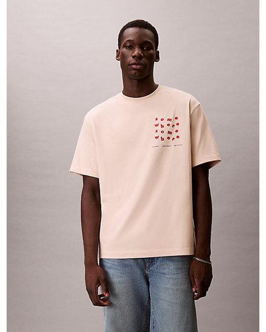 Calvin Klein Natural Jeans Somewhere Graphic Relaxed T-Shirt for men