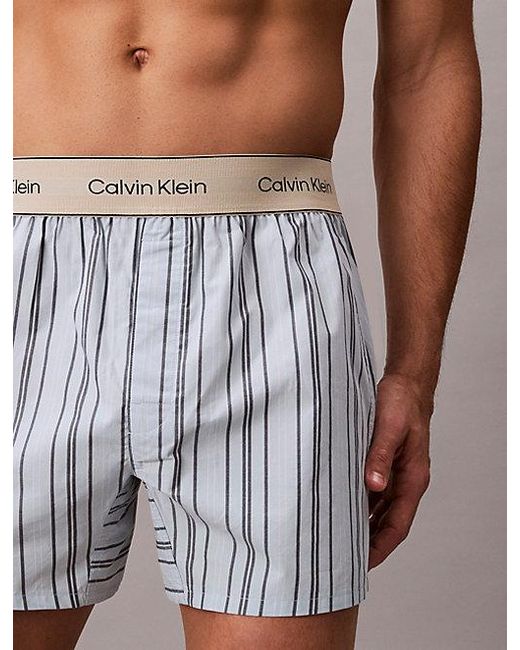 Calvin Klein Multicolor Cotton Poplin Boxers for men