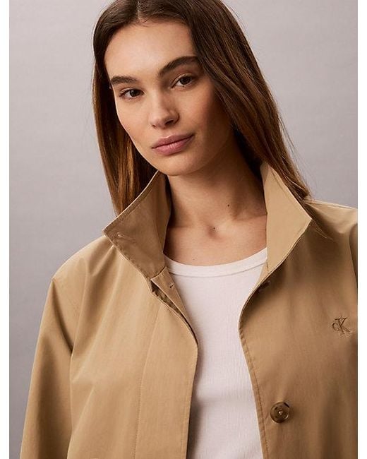 Calvin Klein Natural Jeans Tech Long Trench Coat