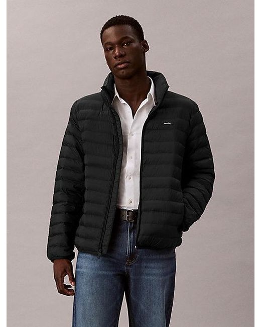Calvin Klein Black Lightweight Puffer Jacket for men