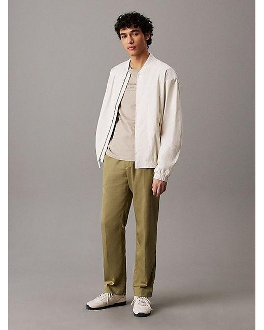 Calvin Klein Lyocell-Mix Joggingbroek in het Natural voor heren