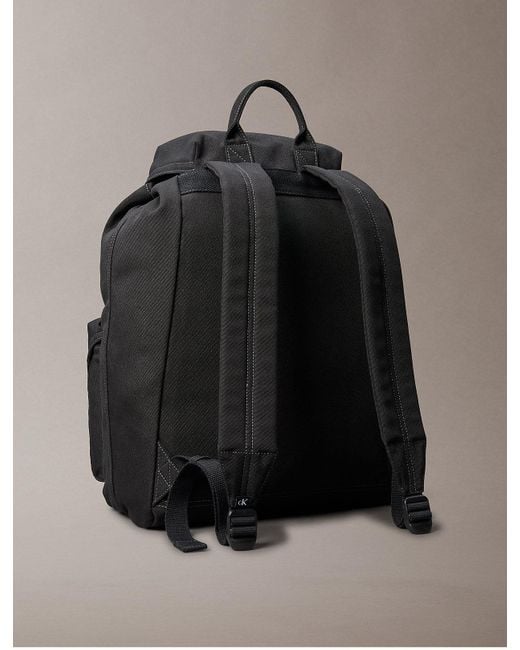 Sac À Dos À Rabat En Toile Calvin Klein pour homme en coloris Black