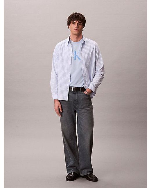 Calvin Klein White Ss Hero Monologo Tee, R9F for men