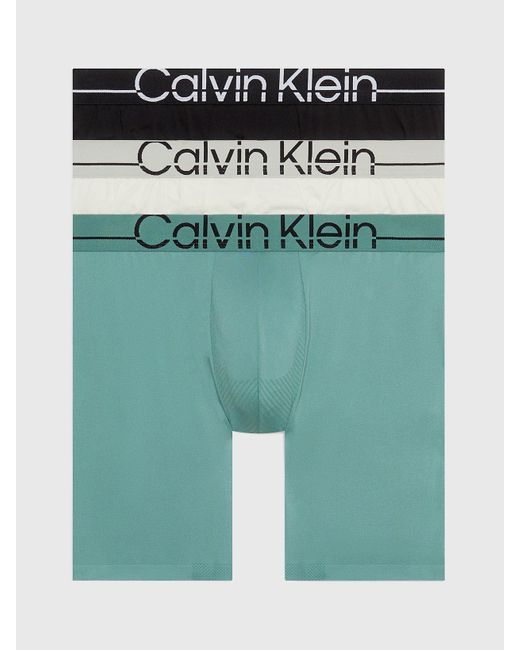 Calvin Klein Green 3 Pack Long Leg Boxer Briefs - Pro Fit for men