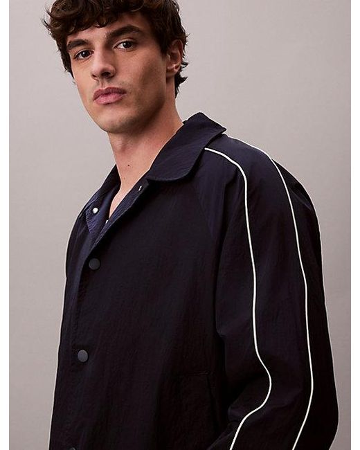 Calvin Klein Blue Jeans Sporty Nylon Bomber Jacket for men