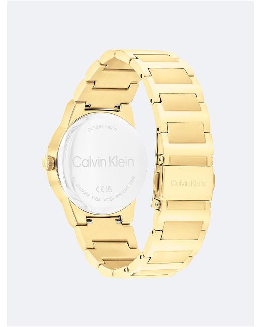 Calvin Klein Metallic Minimalist Integrated Link Bracelet 32Mm Watch for men