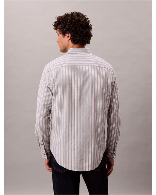 Calvin Klein Multicolor Stripe Oxford Classic Button-Down Shirt for men