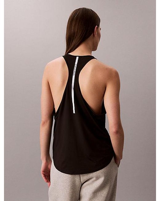 Calvin Klein Brown Sport Performance Racerback Gym Tank Top