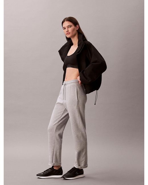 Calvin Klein Brown Cotton Terry Barrel Joggers