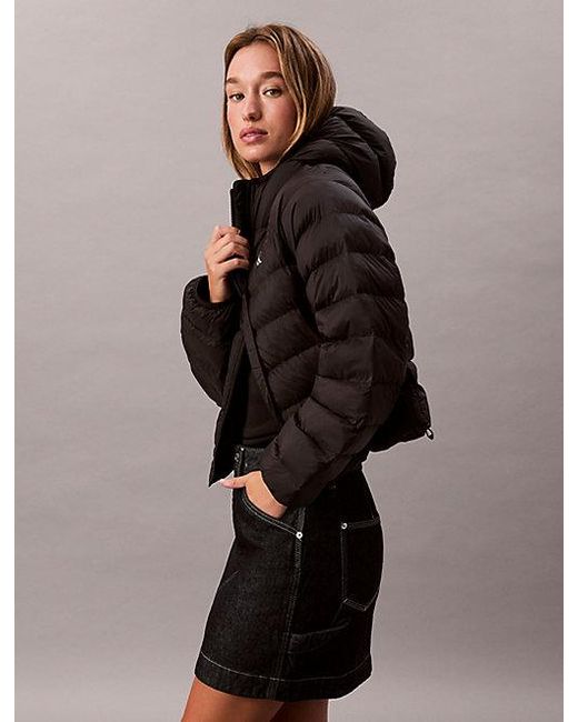 Calvin Klein Black Jeans Packable Lightweight Puffer Jacket