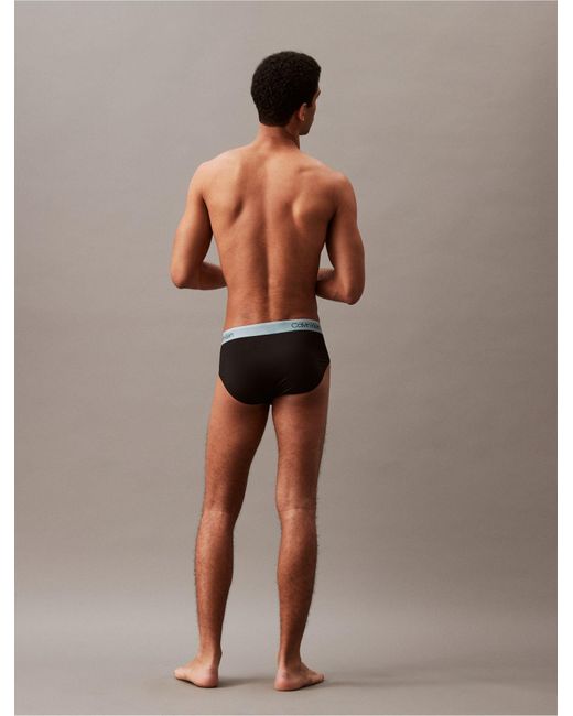 Calvin Klein Black Micro Stretch 3-pack Hip Brief for men
