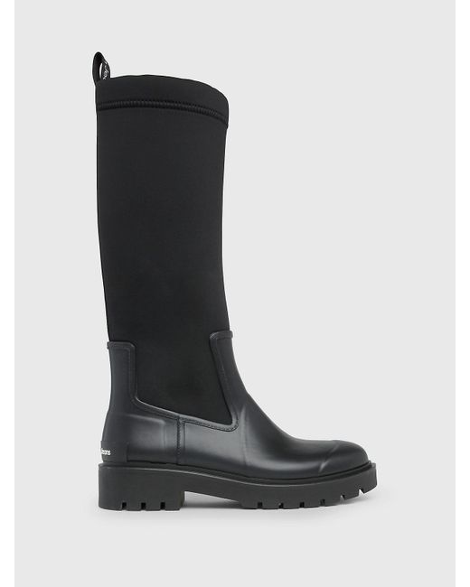Calvin Klein Black Neoprene Rain Boots