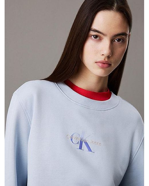 Calvin Klein Gray Jeans Monogram Sweatshirt