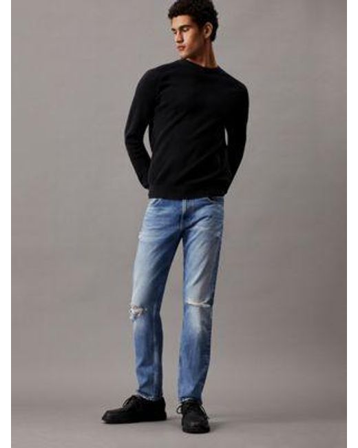 Calvin Klein Authentieke Straight Jeans in het Blue voor heren