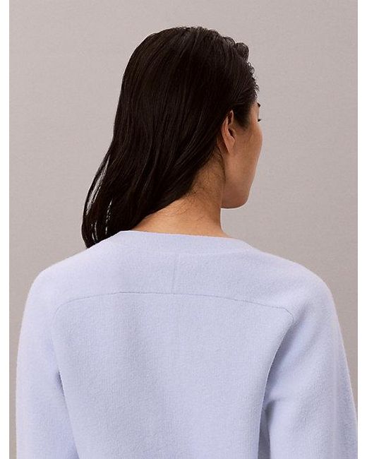 Calvin Klein Purple Jeans Soft Knit Cotton Wool Cardigan