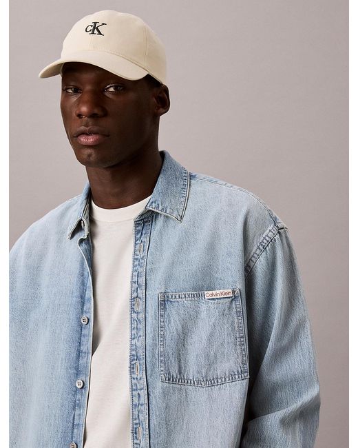 Calvin Klein Natural Twill Logo Cap for men