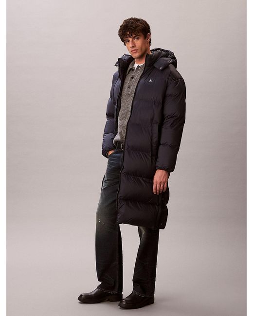 Calvin Klein Multicolor Hooded Nylon Puffer Coat for men