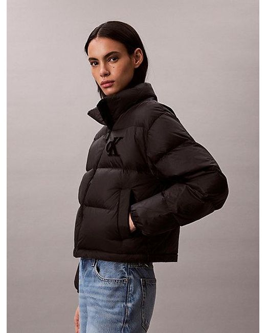 Calvin Klein Monogram Donsjack in het Blue