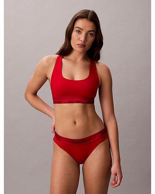 Calvin Klein Ongevoerde Braletteset in het Red
