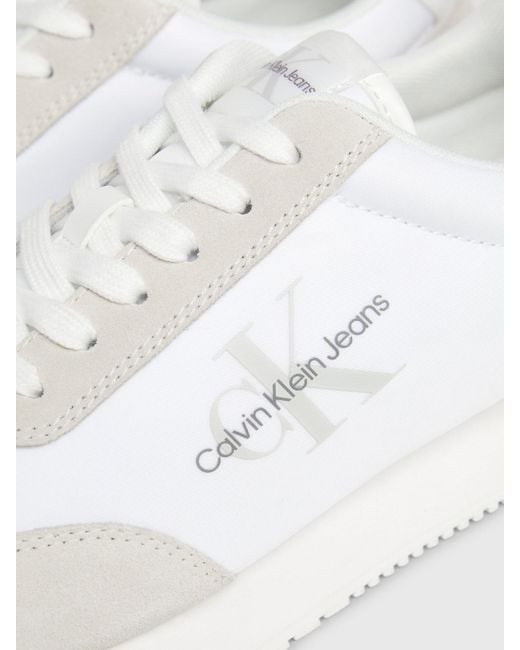 Calvin Klein White Logo Trainers for men