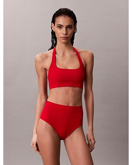 Calvin Klein Red Shapewear Bikini Bottoms Ck Icon