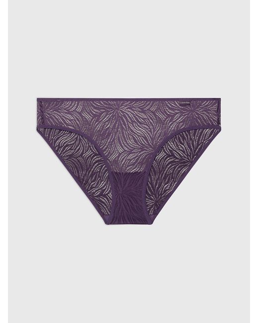 Calvin Klein Purple Bikini Briefs - Sheer Marquisette