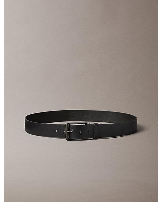 Calvin Klein Black Pebbled Full Grain Leather Belt for men