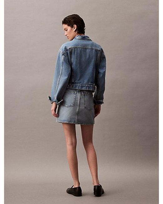 Calvin Klein Gray Mini Skirt