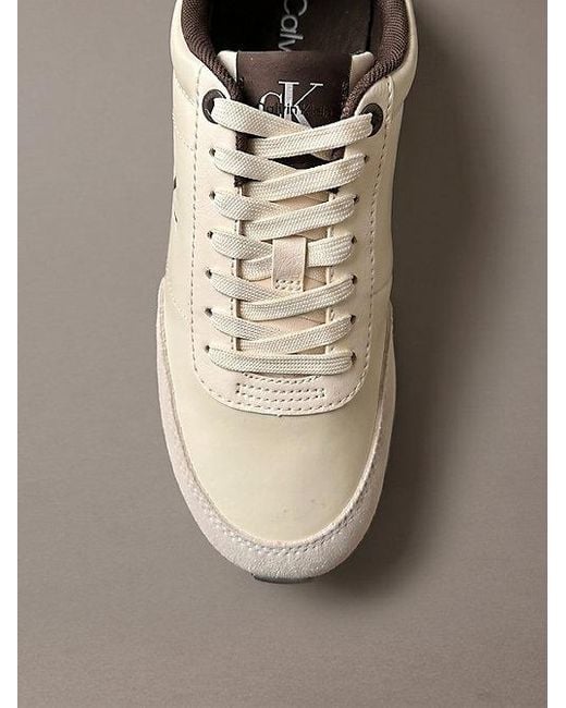 Calvin Klein Multicolor Leather Signature Logo Runner Trainers