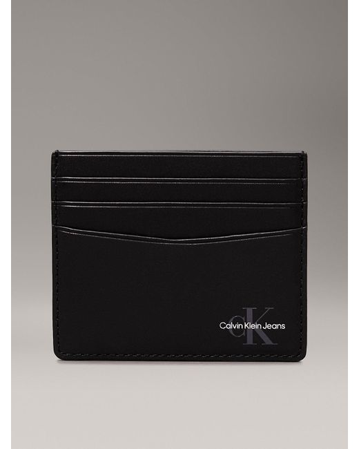 Calvin Klein Black Leather Rfid Cardholder for men