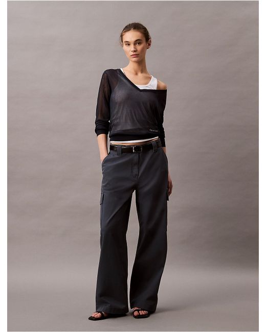 Calvin Klein Gray Calvin Klein Utility Canvas Cargo Pant