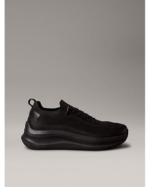 Calvin Klein Black Jeans Mesh Chunky Runner Sock Trainers for men