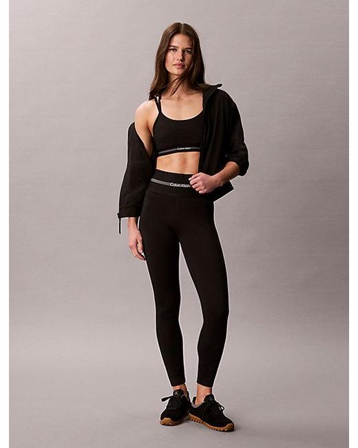 Calvin Klein Black Sport Quick Dry High Rise 7 8 Gym Leggings