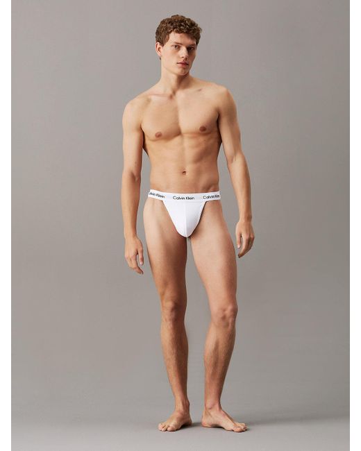 Lot De 3 Strings Calvin Klein pour homme en coloris Gray