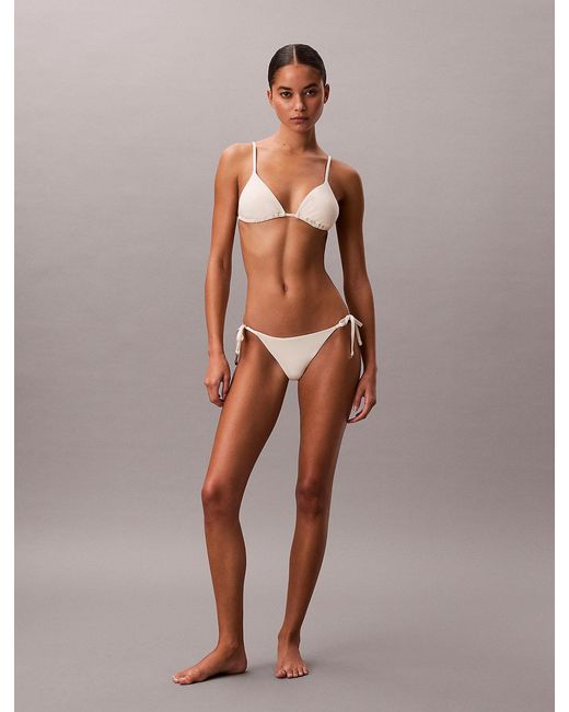Calvin Klein Brown Triangle Bikini Top