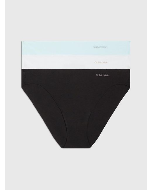 Calvin Klein Black 3 Pack Bikini Briefs - Invisibles Cotton