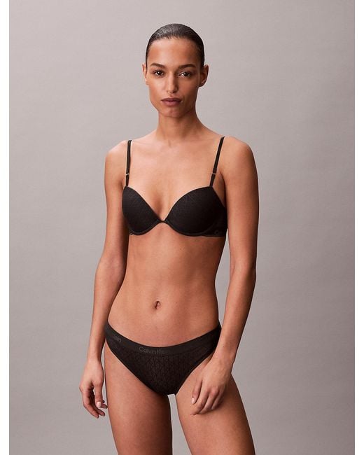 Calvin Klein Black Lightly Lined Demi Bra