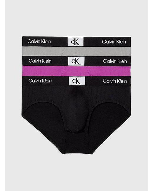 Pack de 3 slips - CK96 Calvin Klein de hombre de color Black