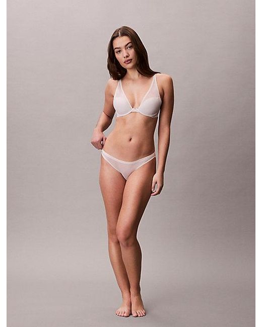 Calvin Klein Multicolor Push Up Plunge Bra Minimalist Mesh