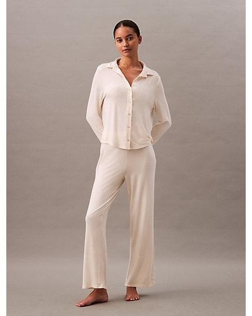 Pantalón - Ultra Soft Modal Calvin Klein de color Natural