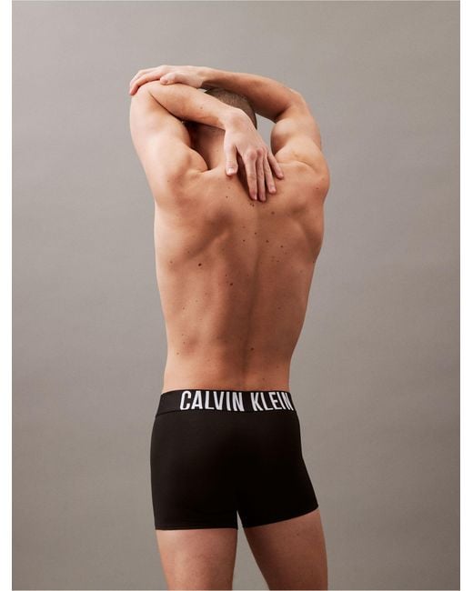 Calvin Klein Gray Intense Power Micro 3-pack Low Rise Trunk for men