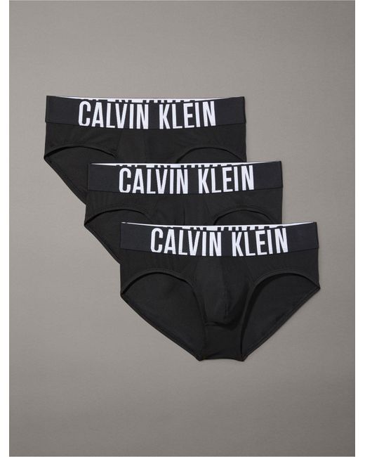 Calvin Klein Black Intense Power Micro 3-pack Hip Brief for men