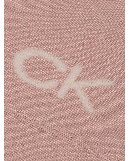 Calvin Klein Pink 2 Pack Soft Combed Cotton Invisible Socks