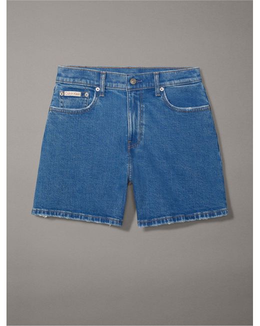 Calvin Klein Blue 90s Fit Denim Shorts