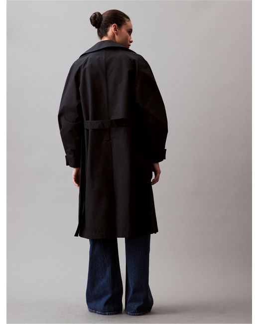 Calvin Klein Black Essential Trench Coat