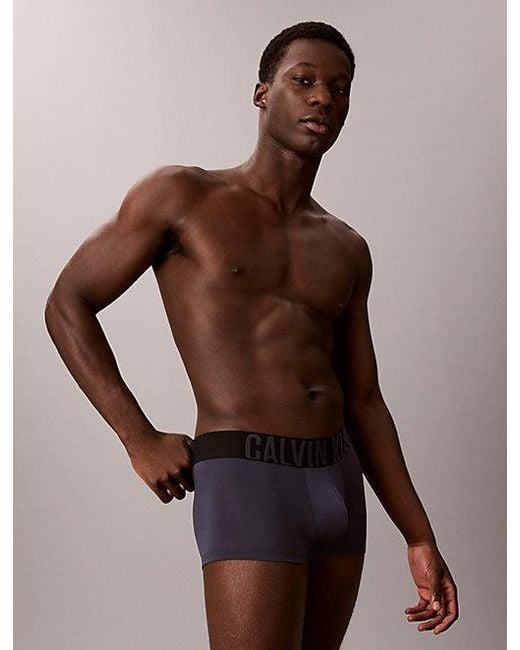 Calvin Klein Blue 3 Pack Low Rise Trunks Intense Power Air for men