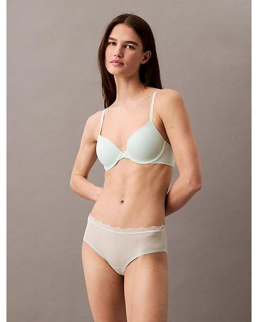 Braguita Hipster - Micro Stretch with Lace Calvin Klein de color Multicolor