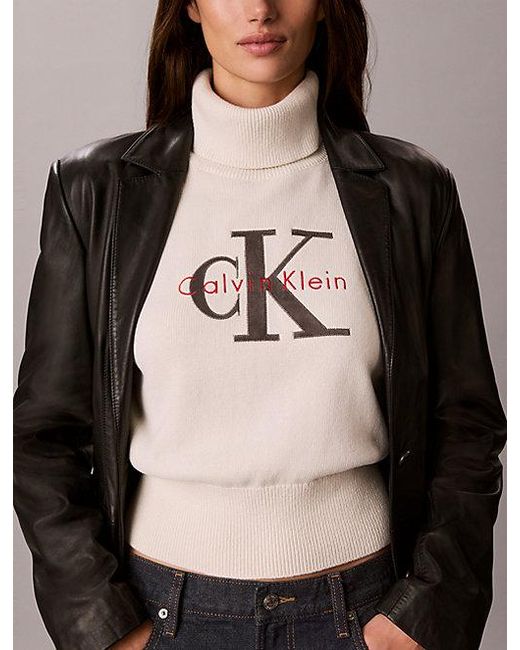 Calvin Klein Multicolor Jeans Monologo Turtleneck Jumper