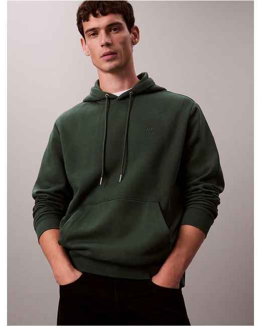 Calvin Klein Green Calvin Klein Archive Logo Fleece Hoodie for men