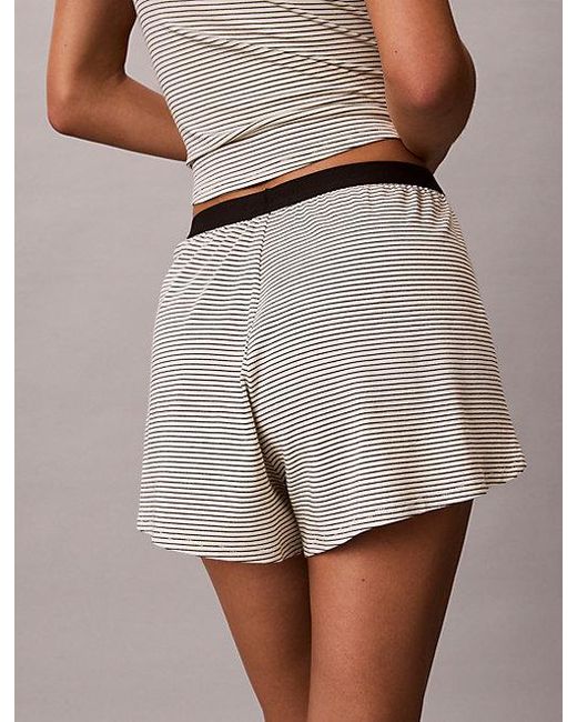 Calvin Klein White Pyjama Shorts Ultra Soft Modal